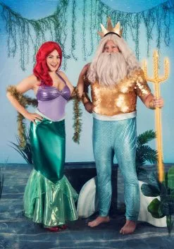 Fun Costumes Disney Plus Size Little Mermaid King Triton Costume For Men -Disney Costumes Sales plus size king triton costume alt 2