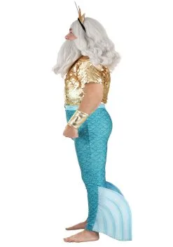 Fun Costumes Disney Plus Size Little Mermaid King Triton Costume For Men -Disney Costumes Sales plus size king triton costume alt 3
