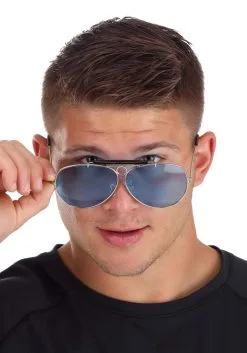 Elope Silver And Black Police Glasses 5 Elope Silver And Black Police Glasses -Disney Costumes Sales police glasses alt 1