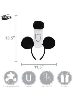 Elope Disney Steamboat Willie Vintage Headband -Disney Costumes Sales steamboat willie headband alt 2
