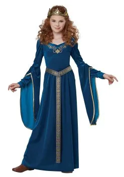 California Costume Collection Teal Medieval Princess Costume For Girls