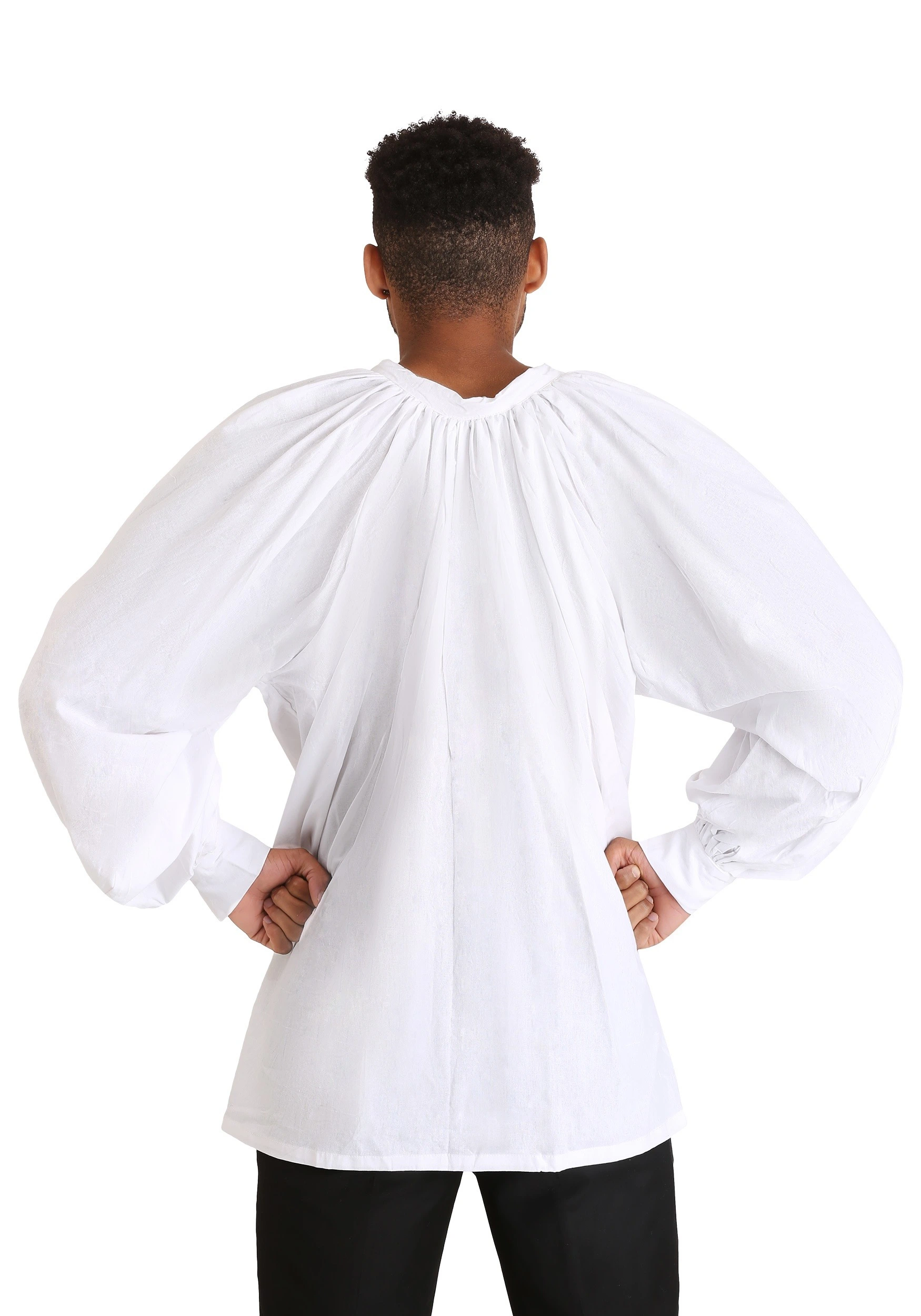Fun Costumes White Renaissance Peasant Shirt 4 Fun Costumes White Renaissance Peasant Shirt - Image 2