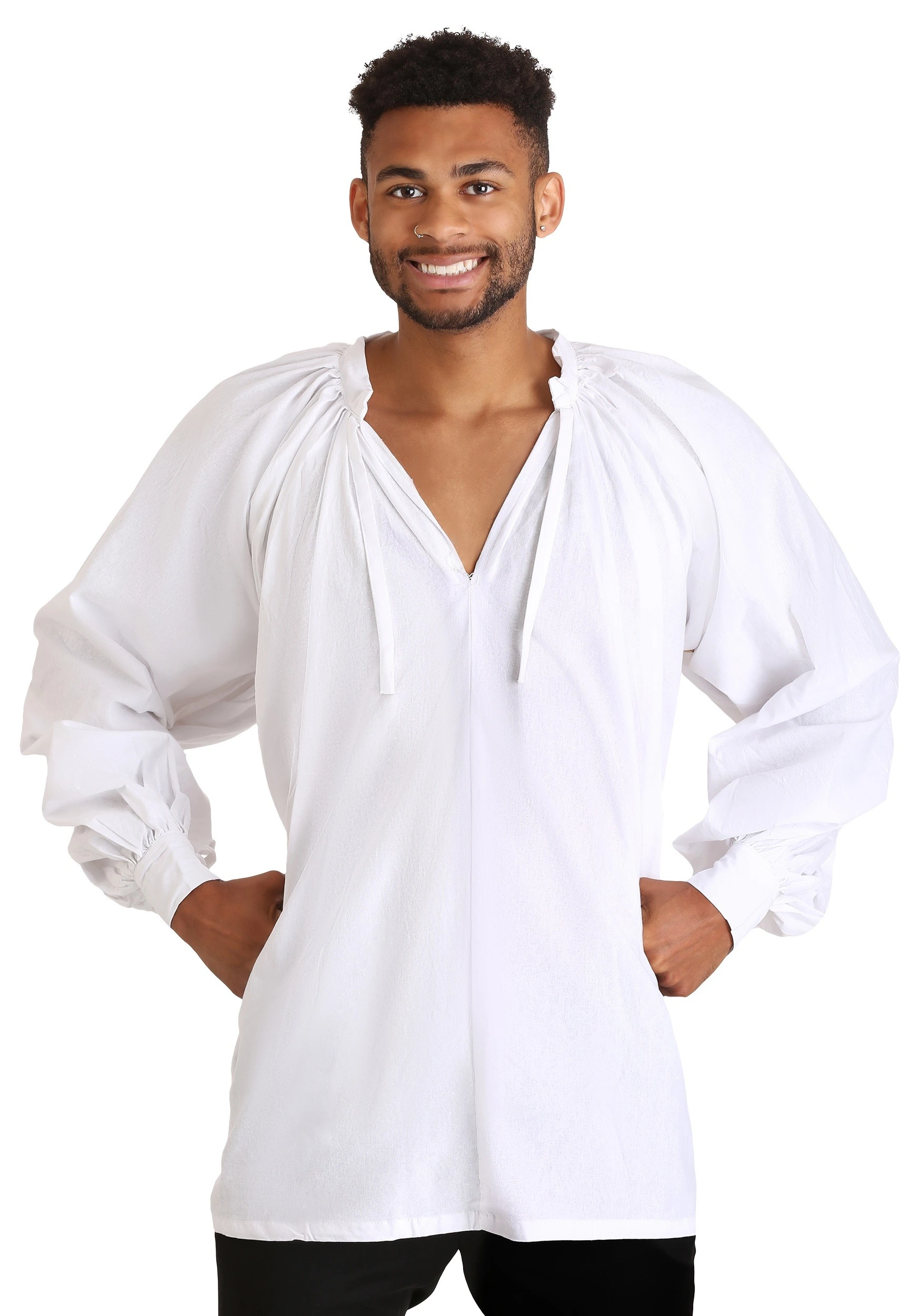 Fun Costumes White Renaissance Peasant Shirt 3 Fun Costumes White Renaissance Peasant Shirt