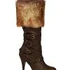 Ellie Fur Trimmed Viking Boots For Women -Disney Costumes Sales womens fur trimmed viking boots