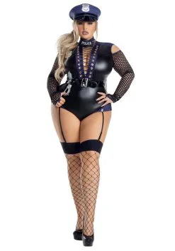 Party King Women's Plus Size Bonded Cop Costume