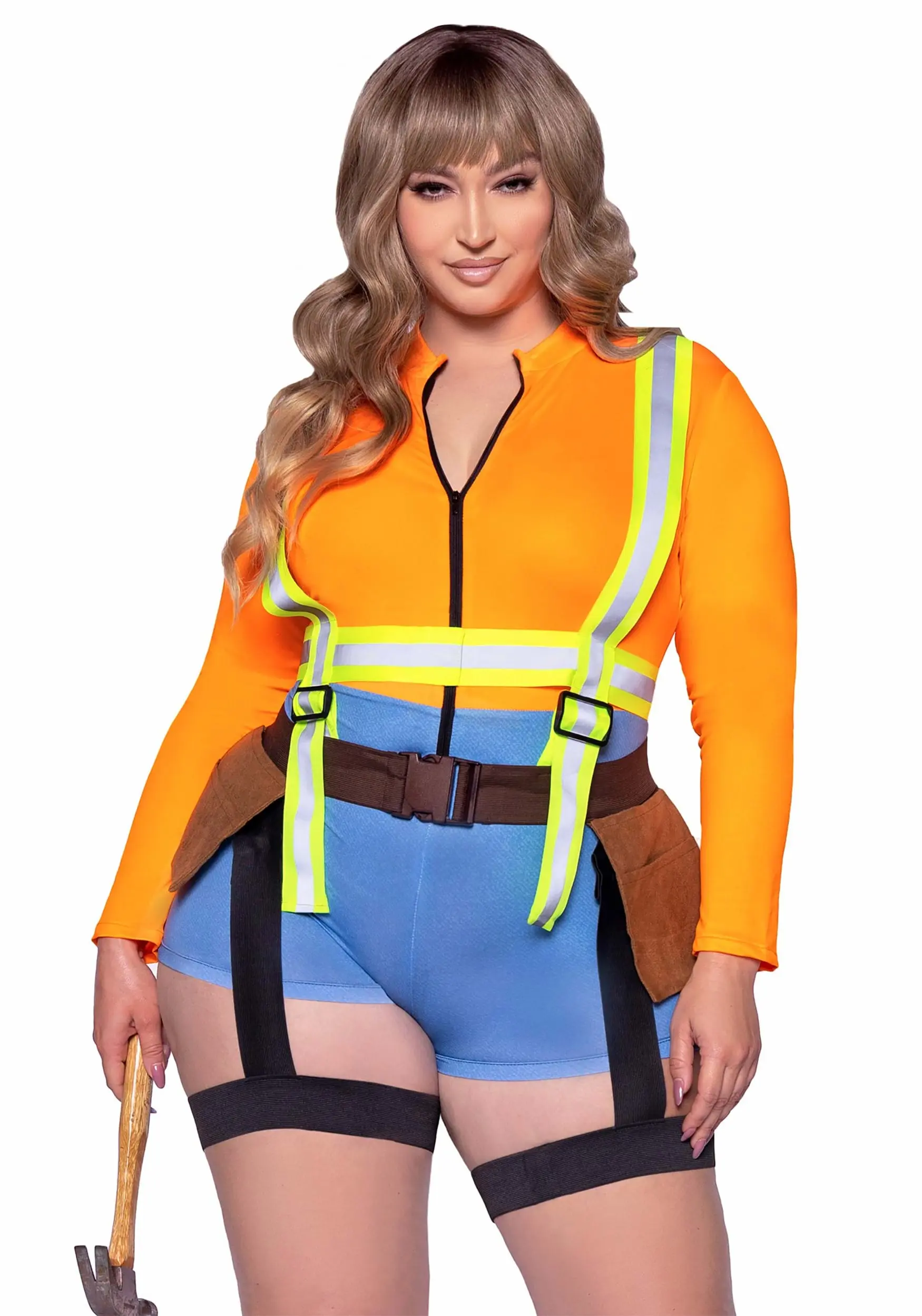 LEG AVENUE Plus Size Sexy Construction Worker Costume For Women 3 LEG AVENUE Plus Size Sexy Construction Worker Costume For Women
