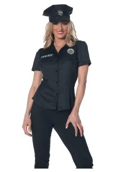 Underwraps Women's Police Shirt Costume