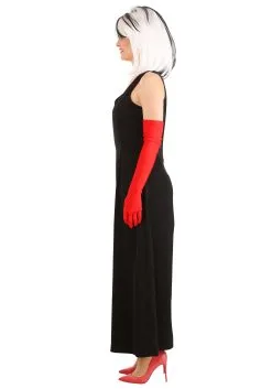 Fun Costumes Cruella De Vil Stole Costume For Women From Disney’s 101 Dalmatians -Disney Costumes Sales womens prestige cruella de vil stole costume alt 11