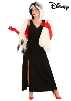 Fun Costumes Cruella De Vil Stole Costume For Women From Disney’s 101 Dalmatians -Disney Costumes Sales womens prestige cruella de vil stole costume alt 3