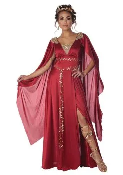 California Costume Collection Red Roman Goddess Costume For Women