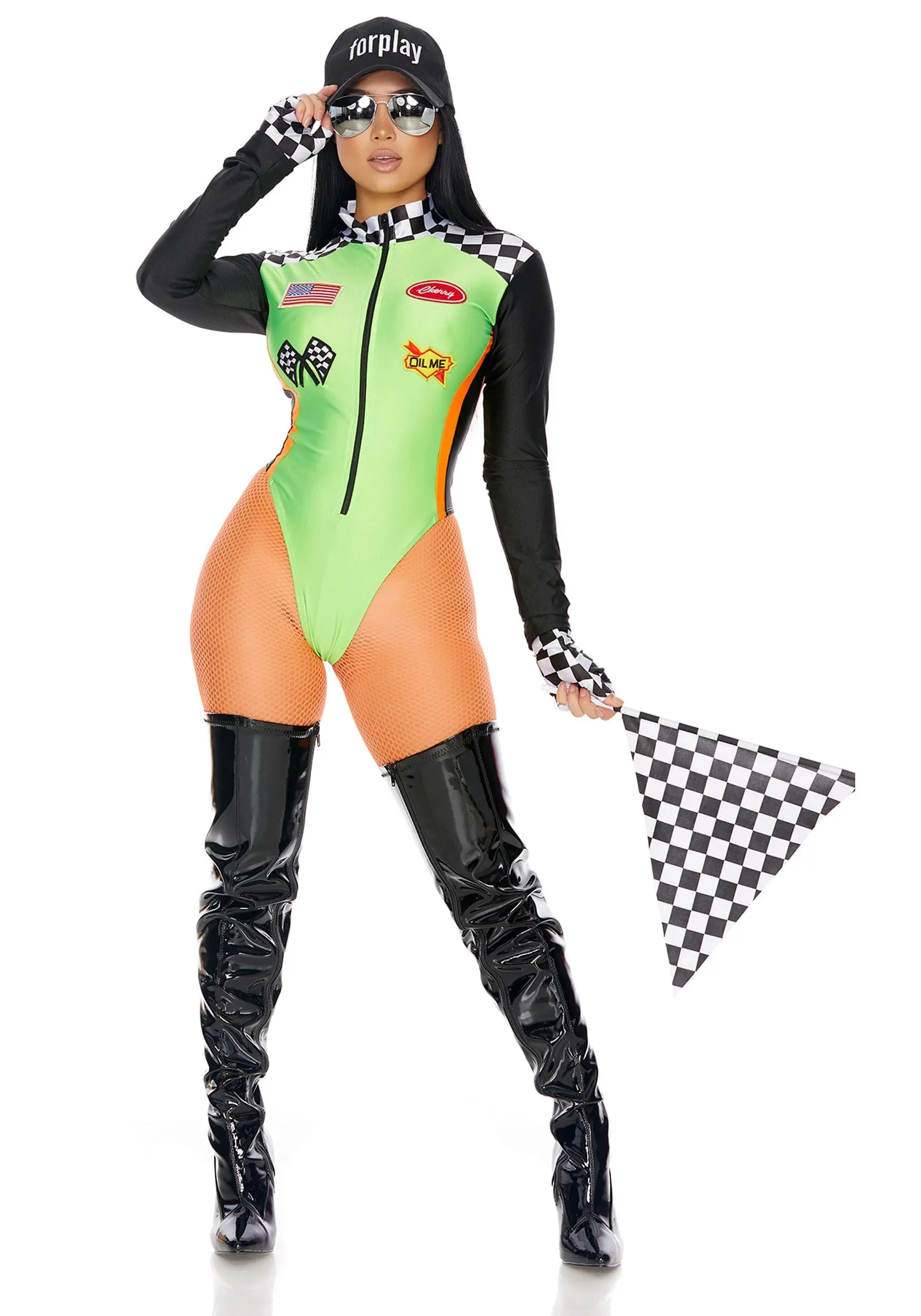 Forplay Sexy Green Racecar Driver Costume For Women 6 Forplay Sexy Green Racecar Driver Costume For Women - Image 4