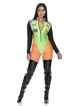 Forplay Sexy Green Racecar Driver Costume For Women 13 Forplay Sexy Green Racecar Driver Costume For Women -Disney Costumes Sales womens sexy green racecar driver costume alt 2