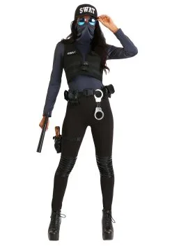 Fun Costumes Women's SWAT Babe Costume -Disney Costumes Sales womens swat babe costume alt 1
